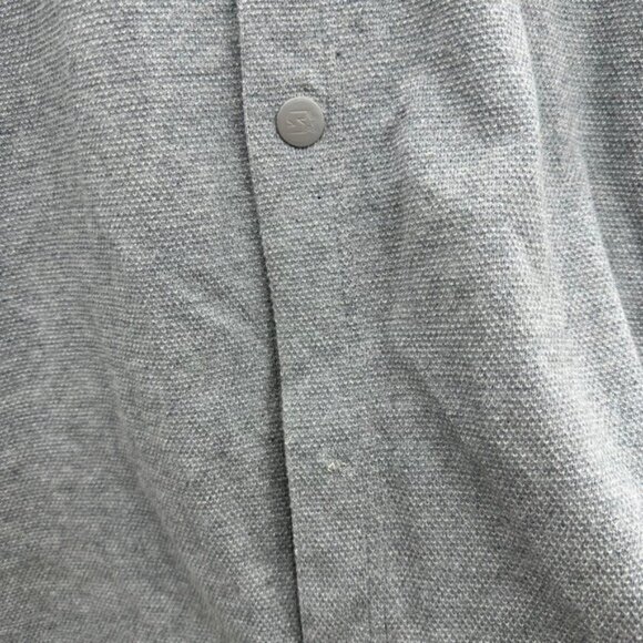 Vintage Chicago Bulls Starter Warm Up Snap Button Shooting Shirt Mens L Gray NBA - Picture 9 of 11